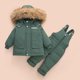 thumbnail image 1 of Fiudx Mono de Invierno, Chaqueta Cálida y Acogedora para Bebé, Traje Impermeable para Niños, Diseño de Entrepierna Desmontable, Ideal para Actividades Al Aire Libre, Moda para Niños Pequeños, Incluye, 1 of 3