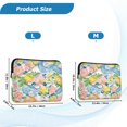 thumbnail image 4 of FORMRS 15"-15.6" Laptop Sleeve Protective Case Soft Carrying Quilted Computer Bag Cover, Blue Floral Wave, 4 of 7