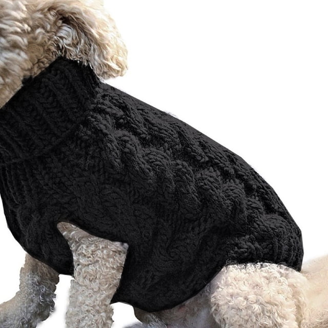 Mascota perro de cuello alto de punto suéter abrigo de invierno más grueso jersey de punto de ganchillo abrigo ropa para perro pequeño mediano grande cachorro gato