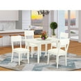 thumbnail image 2 of East West Furniture Norfolk 5-piece Wood Dining Set in Linen White, 2 of 4