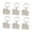 Section 2, variant on 6 Pcs Home Keychains Car Keyrings House Shape Pendant Keychain Bag Decoration