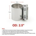 thumbnail image 3 of Adjustable Stainless Steel DIY Exhaust Muffler Connector Sleeve Clamp, 3 of 5