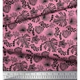 thumbnail image 3 of Soimoi Cotton Poplin Fabric Artistic Leaves Print Sewing Fabric Yard 56 Inch Wide, 3 of 3