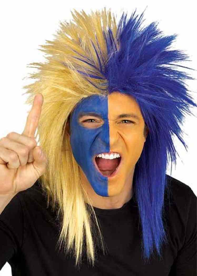 Sports Fanatic Wig Spike Fan School Spirit Halloween Costume Accessory