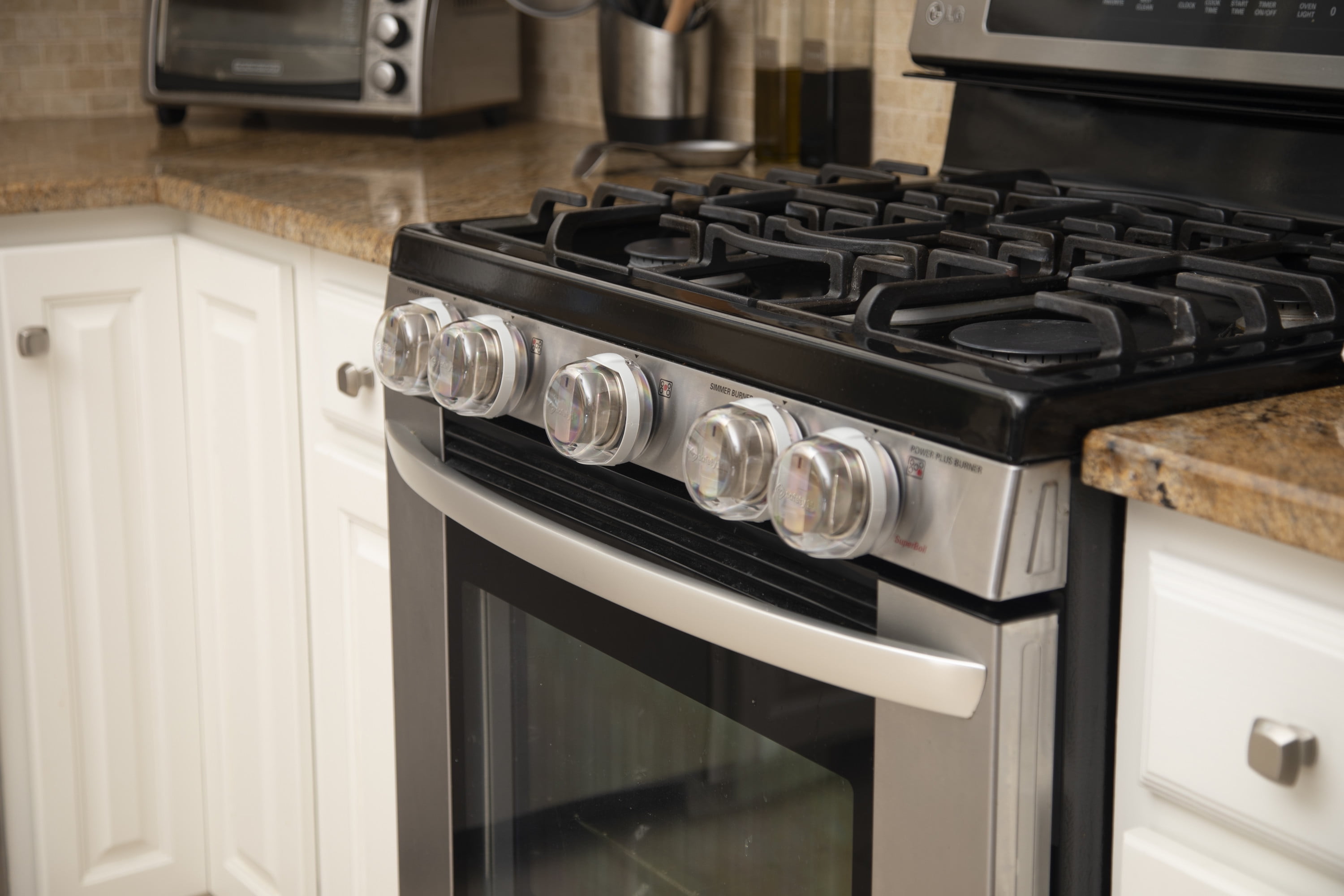 Safety 1ˢᵗ Clear View Stove Knob Covers (5pk), Clear