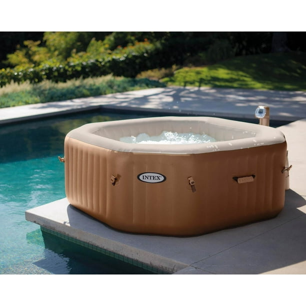 intex pure spa 79 octagon bubble jet & salzwassersystem