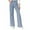 Light Blue, variant on Women's Loose Jeans Fashionable High-Waisted Wide-Leg Button Zipper Closure Full-Length Classic Styling Pants Daily Casual Wearing(Dark Blue#1,XL)