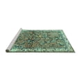 thumbnail image 2 of Ahgly Company Machine Washable Indoor Square Animal Turquoise Blue Traditional Area Rugs, 4' Square, 2 of 4