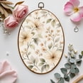 thumbnail image 7 of Canvas Wall Art Vintage Boho Brozen Floral Botanical Magnolia Flowers Eucalyptus Oval Framed Canvas Prints Vintage Wall Hanging Decor for Home Decorations 8.6"x11.4", 7 of 7