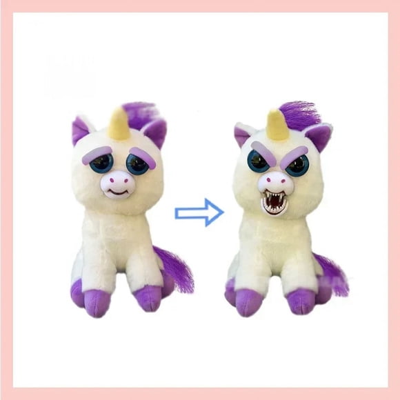 Feisty Pets Lively Pet Funny Face Changing Plush Toy Unicorn Green Dragon Koala Angry Animal Kids Birthday Halloween Gift