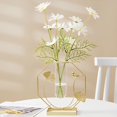 thumbnail image 2 of Metal Frame Tube Vase Tube Glass Planter Terrarium Geometric Metal Frame Vase 19.5x21x7.5cm  Hexagonal, 2 of 4