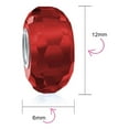 thumbnail image 3 of Bling Jewelry Womens Translucent Murano Faceted Glass Charm Bead with Sterling Silver Core, 3 of 4