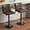 Reddish Brown, variant on Bar Stools Set of 2, PU Leather Adjustable Height 360° Swivel Barstools with Backrest and Armrests, Counter Height Bar Chairs for Kitchen Island, Bar, Dining Room, Reddish Brown