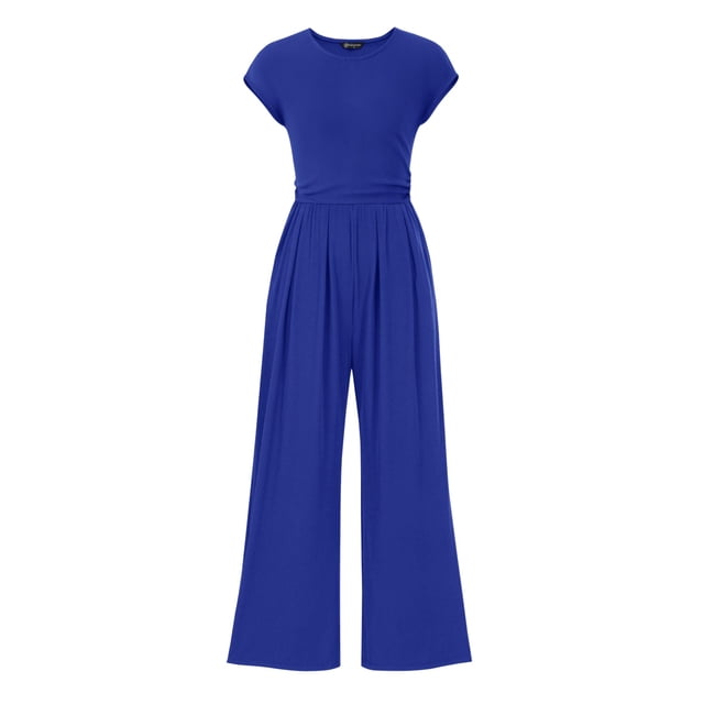 Mono Enterizo PRETTYGARDEN Pierna Ancha Azul XXL
