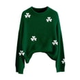 thumbnail image 6 of St Patricks Day Sweater Women Long Sleeve Crewneck Irish Oversized Pullover Plus Size Sweater, 6 of 8