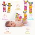 thumbnail image 4 of Juego de calcetines Wrist Rattles para bebés, juguetes sensoriales suaves para niños de 0 a 3 años, 4 of 6