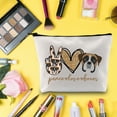 thumbnail image 4 of LEVLO Boxer Dog Cosmetic Make up Bag Dog Owner Gift Peace Love Boxer Makeup Zipper Pouch Bag Boxer Dog Lover Gift For Women Girls, 4 of 6