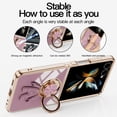 thumbnail image 2 of Compatible with Samsung Galaxy Z Flip 7 Cute Case with 3D Astronaut 360 Ring Holder Hidden Kickstand Plating Camera Protection Cover Soft Silicone Bumper Phone Case for Women Men,Lightpink, 2 of 12