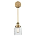 thumbnail image 4 of Innovations Lighting  Franklin Restoration Bell - 1 Light 5" Stem Hung Mini Pendant Deco Swirl/Brushed Brass, 4 of 5