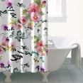 thumbnail image 4 of Pioneer Flower Floral Print Pattern Shower Curtain 36"x72" ,Bathroom Decorative Shower Curtains Set with 12 Hooks,Modern Waterproof Washable Shower Curtain, 4 of 6