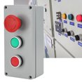 thumbnail image 1 of Switch Box Push Button Switch Control Operation Box Accident Control Box Switch Box Aluminum Alloy 3 Button Control Operation Box IP66 Dustproof Waterproof 175x80x55175x80x55, 1 of 8