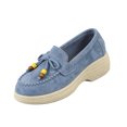 thumbnail image 3 of YOUYEDIAN Loafers for Women Round Toe Versatile Platform Comfy Lace-up Deco Fashion Flats Casual Slip On Soft Walking Shoes, 3 of 5