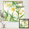 thumbnail image 4 of Designart 'Yellow Flowers and Tropical Foliage X' Traditional Framed Canvas Wall Art Print, 4 of 5