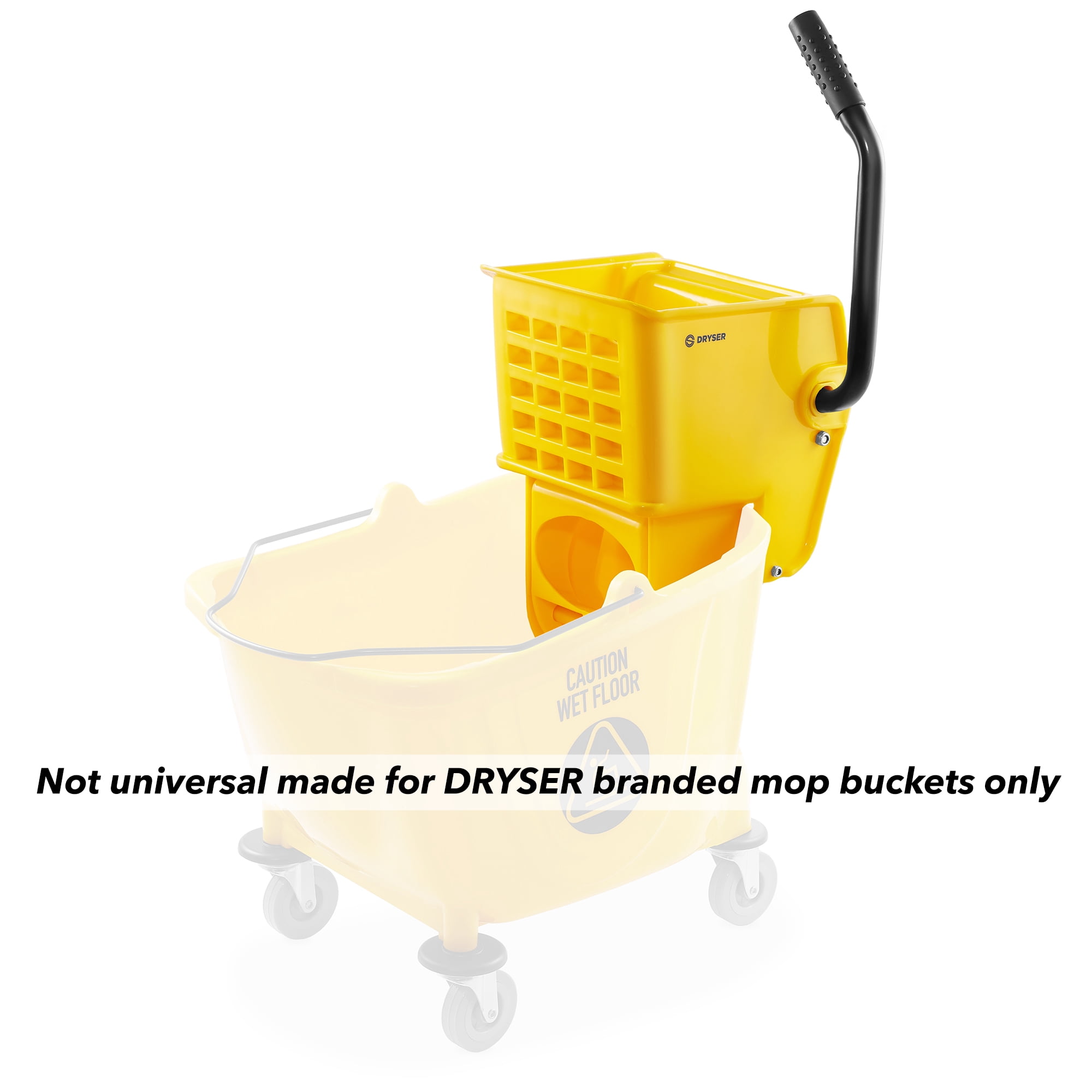 Dryser Side Press Wringer Replacement for Commercial Mop Bucket, 26 and 33 qt. - Yellow