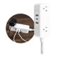 thumbnail image 2 of Power Strip GE 81597 con 2 salidas y 3 puertos USB de 6 pies, color blanco, 2 of 6