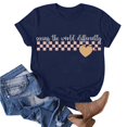thumbnail image 1 of Womens FashionShort Sleeve Out Blouse Funny Round Neck T-Shirt Tops, 1 of 3