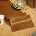 thumbnail image 5 of Nvzi Solid Brown Velvet Long Tablecloth Plate Mat Linen Cloth Tea Table Flag Nordic Style Simple for Kitchen Coffee Table Dining Room Decor,13*94inch, 5 of 5