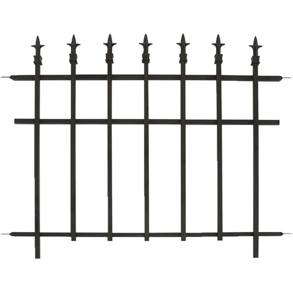 Panacea Finial Decorative Metal Garden Fence Border - Expandable Lawn Fencing, 5 pack