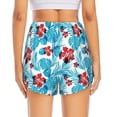 thumbnail image 4 of Xecao's Hawaiian Style for a double-layer running short for women, perfect for gym, tennis, and more, featuring a convenient pocket., 4 of 9