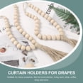 thumbnail image 2 of Masteelf 1 String Wooden Bead Curtain Tiebacks Curtain Holders Curtain Ties Balcony Decor, 2 of 8