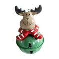 thumbnail image 2 of 3 Pack Christmas Bell Ornaments Set Santa Claus Snowman Reindeer Christmas Tree Hanging Decorations for Party Red White Green Jingle Bells Ornaments Christmas Home Decorations, 2 of 4