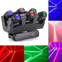 Moving Head Stage Light, 6 Head RGBW Sharpy Beam DJ Party Disco Strobe Light DMX 4 Play Mode for Music Festival Birthday Wedding Dancing Nightclub Wide Voltage US Plug