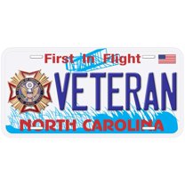North Carolina Veteran Novelty Car Auto License Plate