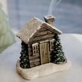 thumbnail image 2 of Christmas Log Cabin Chimney Ceramic Holder for Festive Holiday Ambiance, 2 of 9