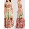 thumbnail image 3 of Mialoley Femmes Robe Cami Imprimé Floral Tie-Up Bretelles Robe Sans Manches Robe Longue Été Grande Swing A-line Robe, 3 of 9