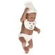 thumbnail image 3 of Muñeca realista de bebé de silicona suave de 10 pulgadas, muñeco infantil para recién nacido con ropa hermosa, juguete para niños, ropa blanca sin zapatos, 3 of 5