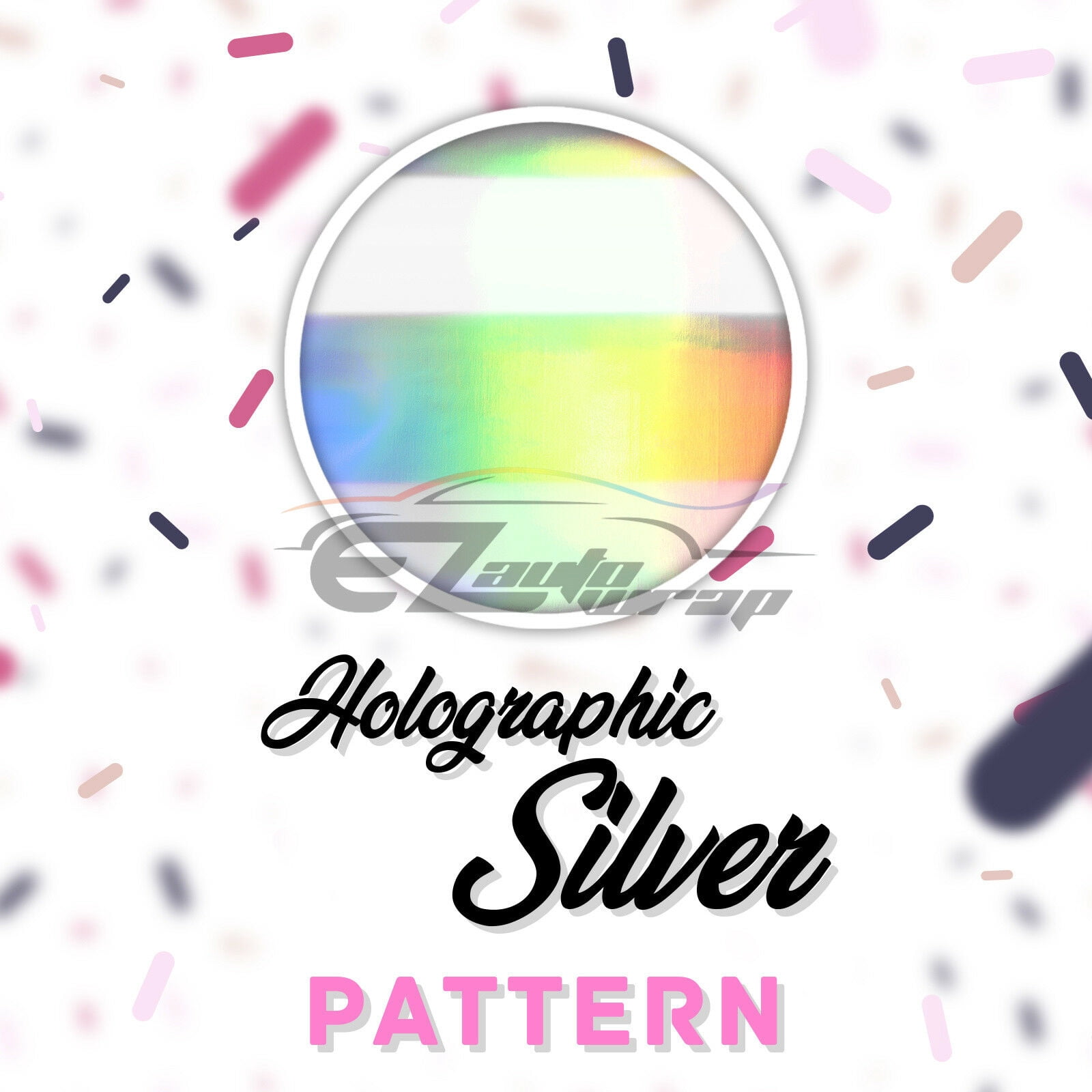 Essmo™ Holographic Silver Heat Transfer Vinyl Rainbow HTV TShirt 20" Iron Press SP16 20"x96"