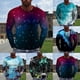 thumbnail image 4 of Men Casual Long Sleeve Print T Shirt Crew Neck Slim Fit Muscle Blouse Tops Tee, 4 of 8