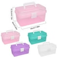 thumbnail image 3 of TUSANG Transparent Double-Layer Plastic Storage Box with Detachable Tray and Handle, Portable Multi-Purpose Storage Box, Suitable for Storing Tools, Toys, Sewing, Medicine, Fishing Gear, and Cosmetics, 3 of 9