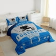 thumbnail image 3 of Homewish Rugby Gamer Bedding Comforter Set,Football Sport Game Twin Comforter Sets,Gray Blue Bedding Set For Teens,Breathable Home Decor Reversible,2-Piece, 3 of 8