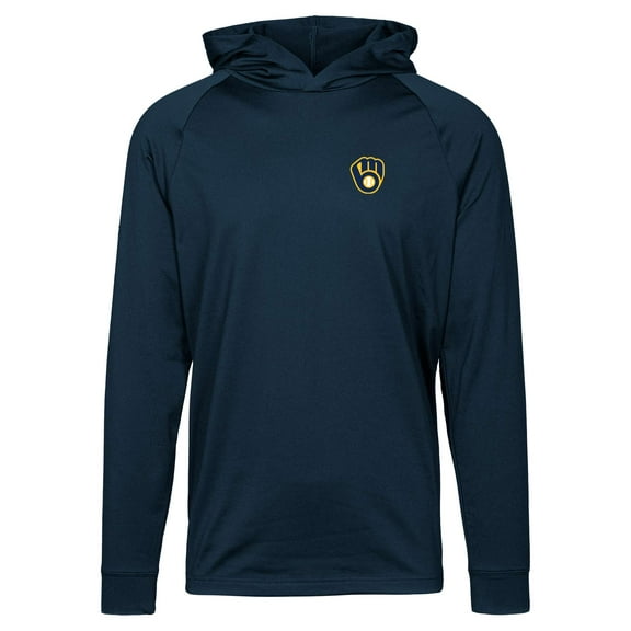 Men's Levelwear  Navy Milwaukee Brewers Dimension Insignia 2.0 Pullover Hoodie