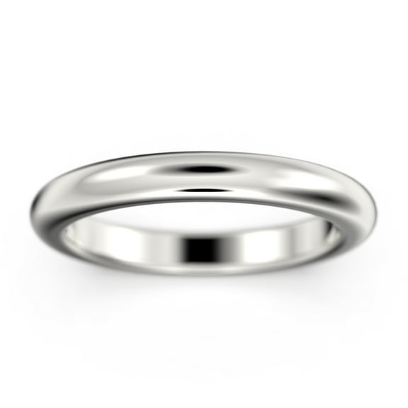 3mm Comfort Fit Wedding Band 10k White Gold