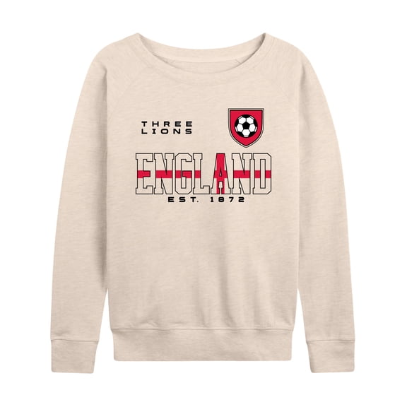Instant Message - England Soccer Jersey - Women's French Terry Long Sleeve Pullover