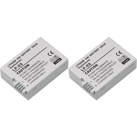 Canon External Battery Pack - Replacement Battery For Canon LP-E8 (2 Pack)