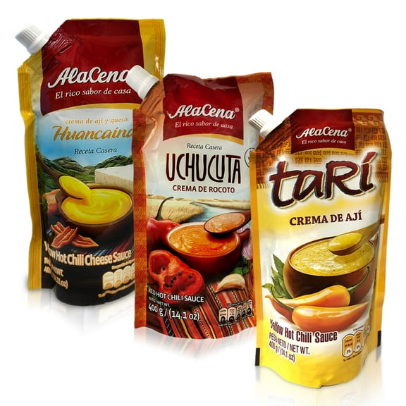 Alacena Crema Huancaina, Crema de Ajà Tari y Crema de Rocoto Uchucuta Combo (Kit)