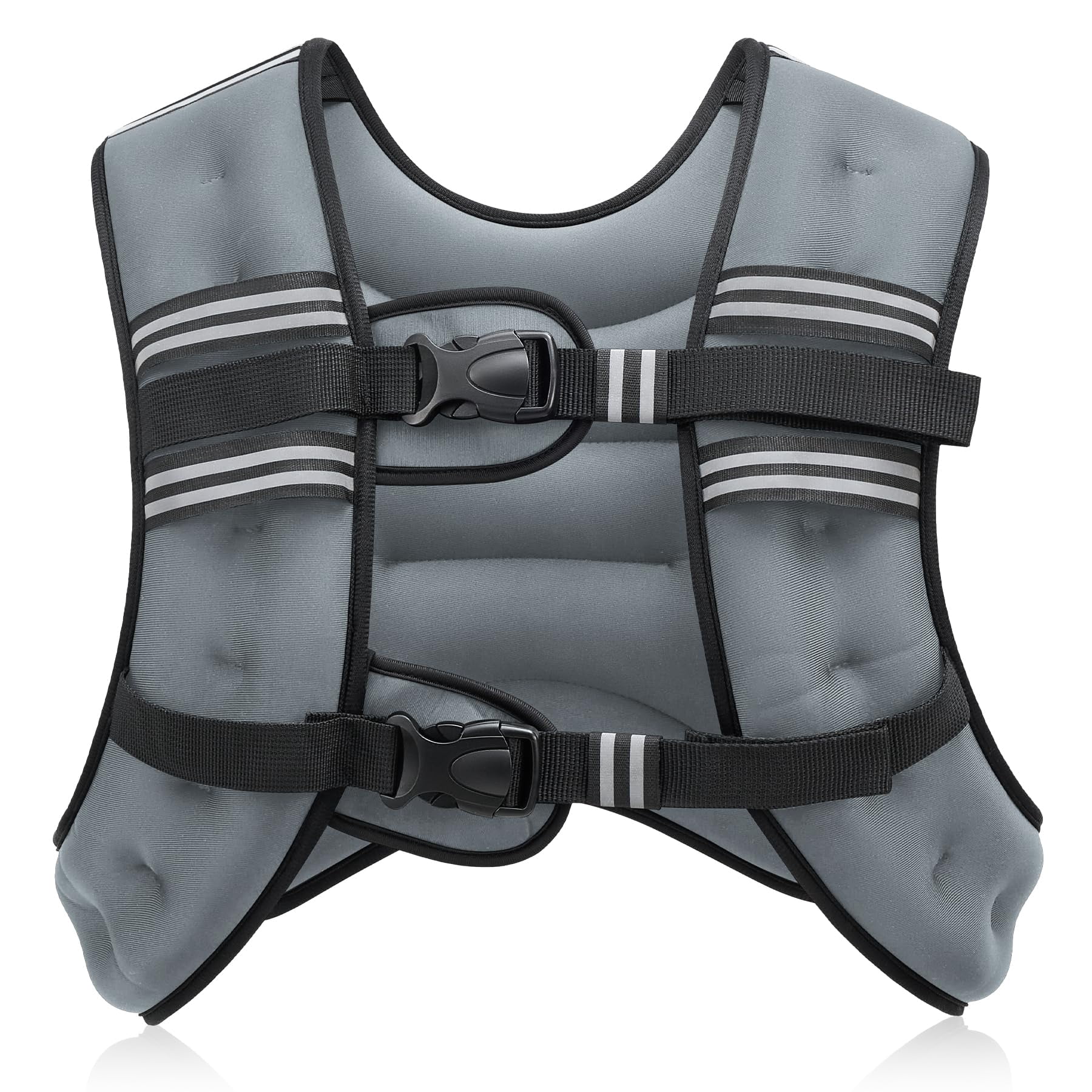 6lb/8lb/12lb/16lb/20lb/25lb/30lb Weight Vest with Reflective Stripe for Workout, Strength Training, Running, Fitness, Muscle Building, Weight Loss, Weightlifting